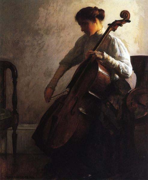 Joseph Decamp The Cellist Germany oil painting art